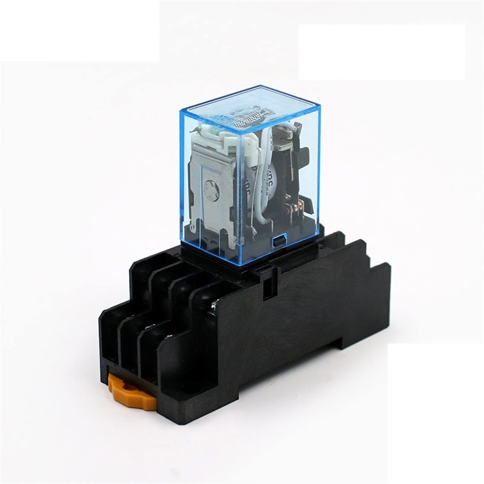 FQJYXWEWL Electronic Accessories 1Pc MY4NJ Electronic Micro Mini Electromagnetic Relay 5A 14PIN Coil 4DPDT with PYF14A Socket Base DC12V 24V AC110V 220V LED(Onecolor)