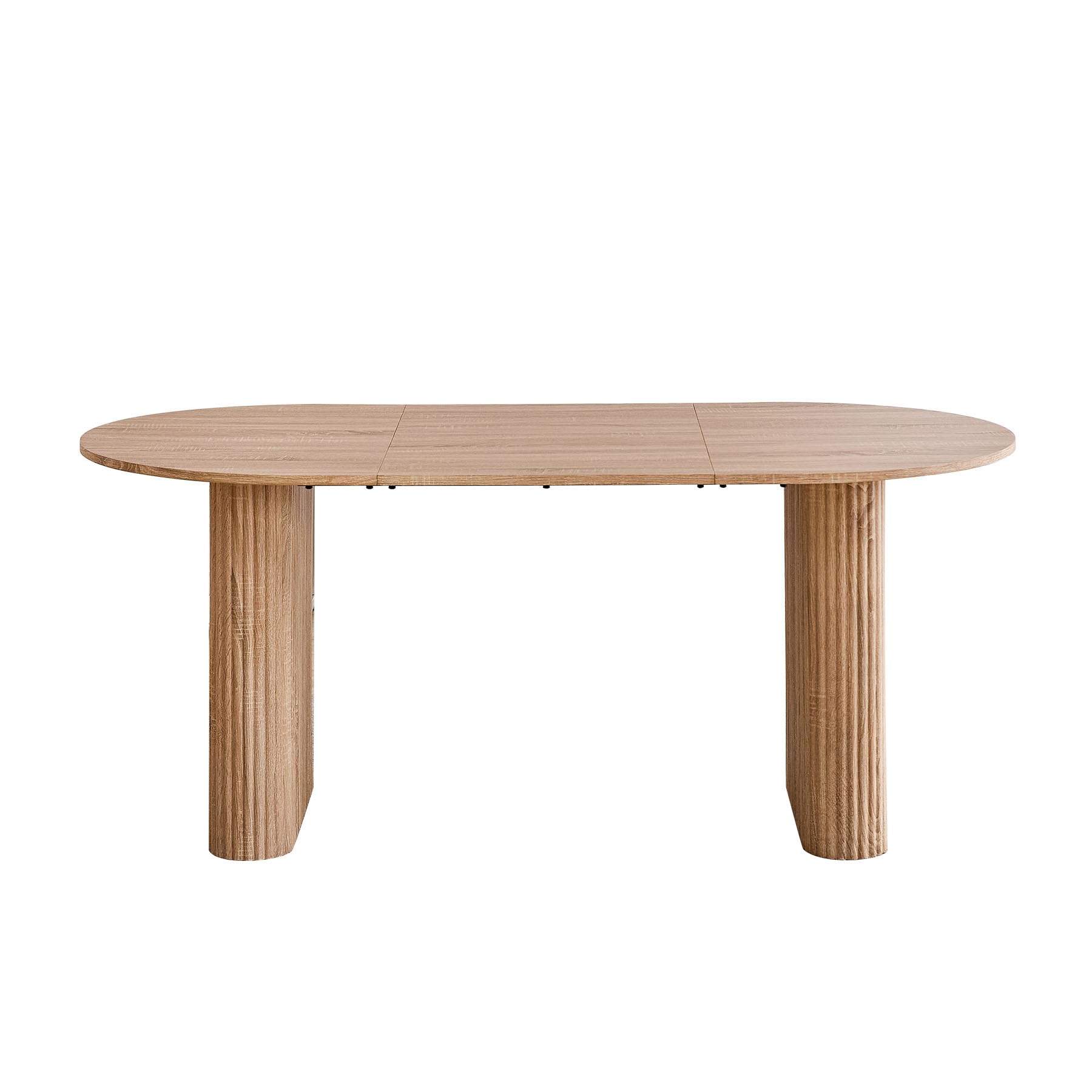 Mesa de Comedor Ovalada de 180 cm para 6-8 Personas, Moderna con Acabado de Veta de Madera y Patas Elípticas Resistentes para Cocina, Comedor y Sala de Reuniones. (Natural)