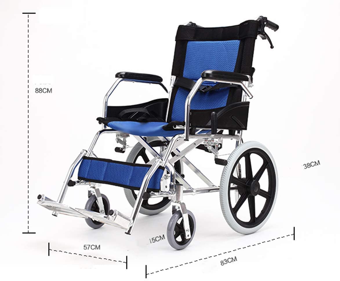 Ultra-Light Travel Anziani Manuale Domestico Mobile Portatile Sedia a rotelle Pieghevole Scooter Portatile a Spinta in Lega di Alluminio Leggero