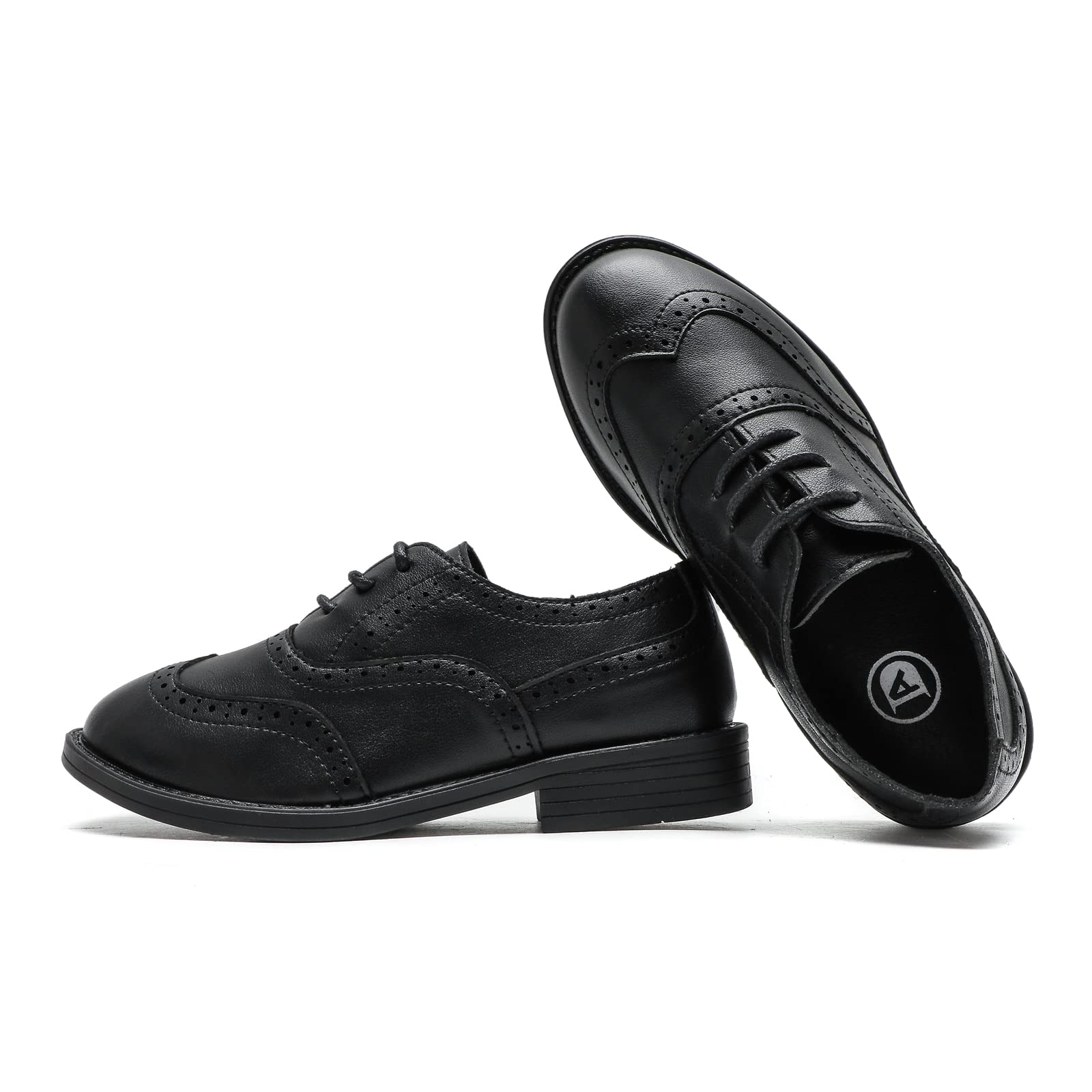 DADAWEN Jungen Schnürhalbschuhe Schule Uniformschuhe Anzugschuhe