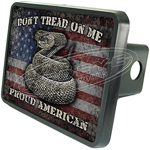 Gadsden Flag Don't Tread On Me 2" Receiver Hitch Plug from Redeye Laserworks Cover