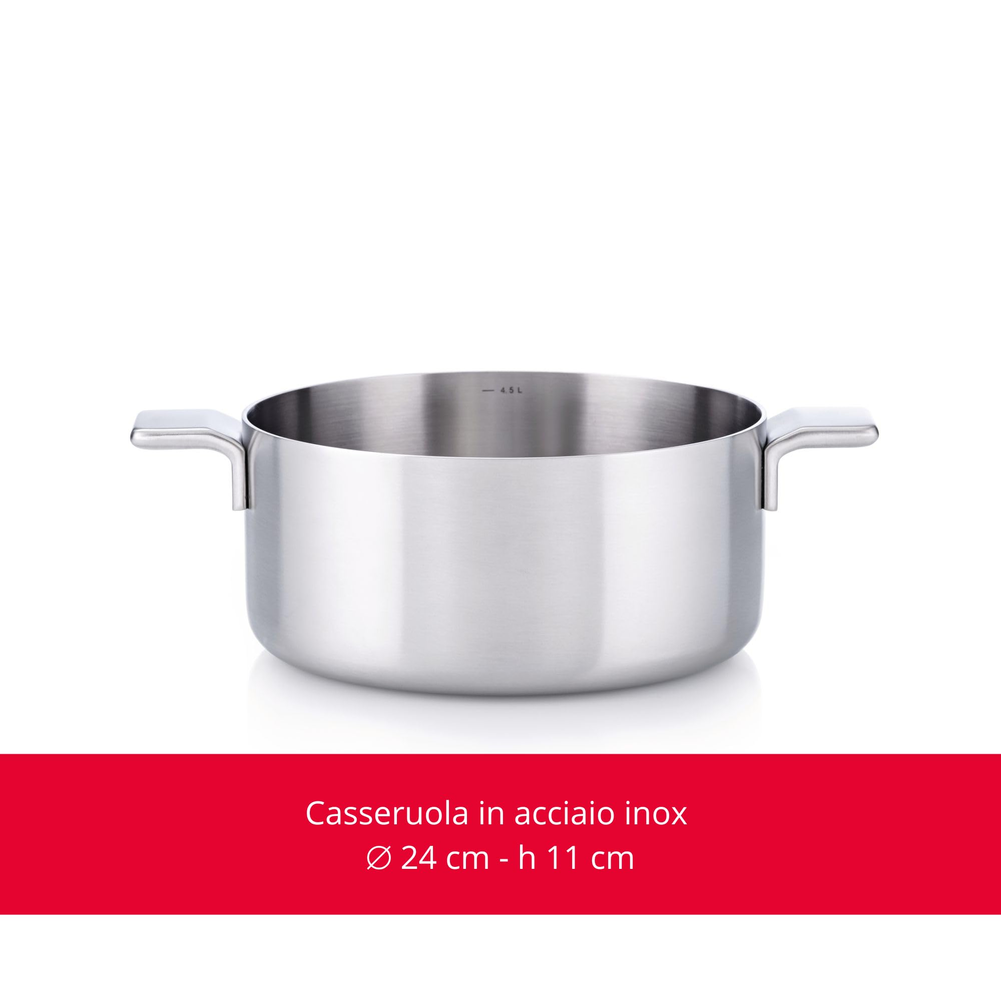 Masterpro by Alessi, Set di Pentole "Bones" in Acciaio Inox | 7 Pezzi, Compatibile con Induzione, Casseruole e Padelle con Coperchi, Lavabili in Lavastoviglie