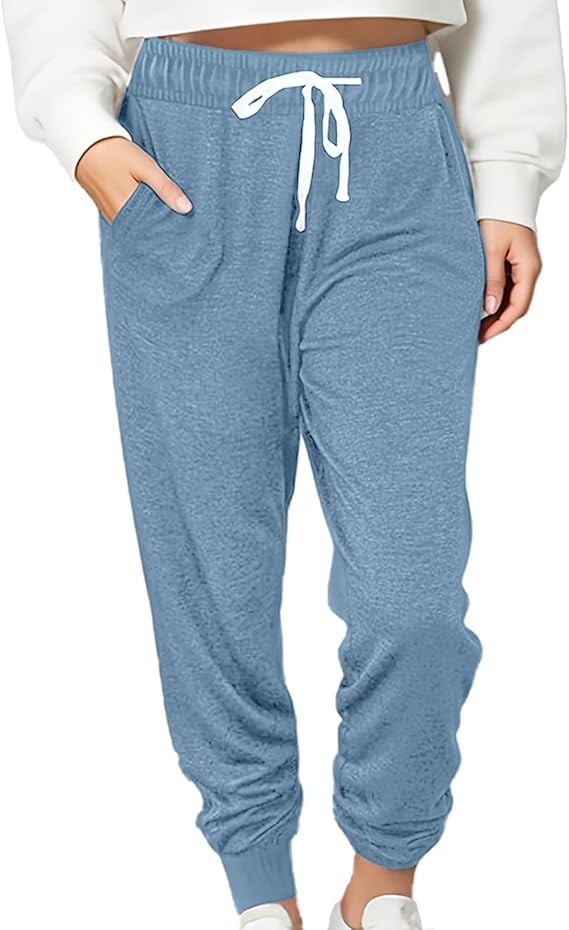 Women Baggy Sweatpants with Pockets Lounge Womens Pajama Pants Female Trouser