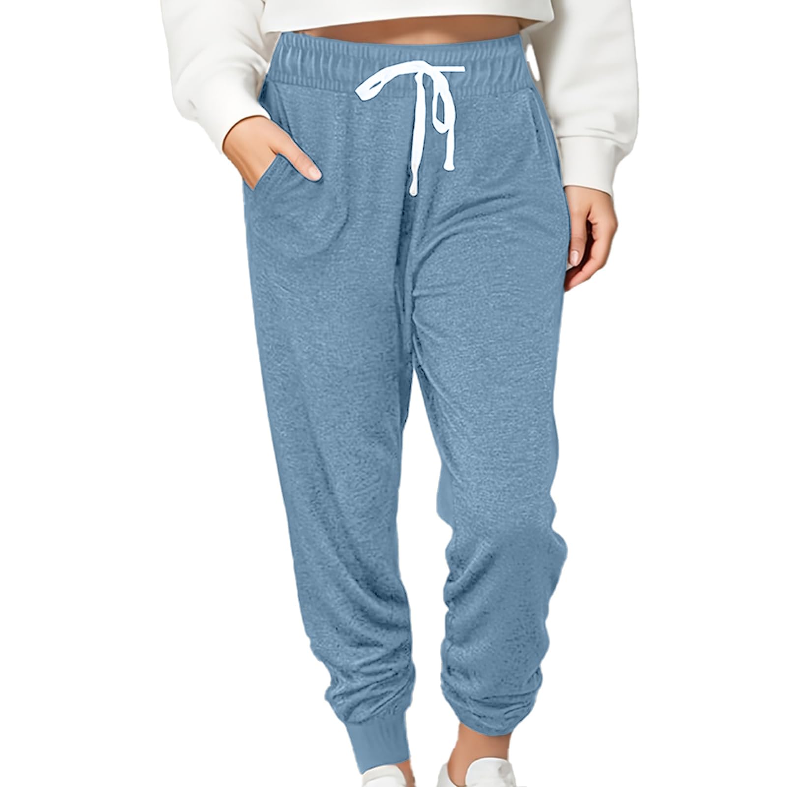 Women Baggy Sweatpants with Pockets Lounge Womens Pajama Pants Female Trouser