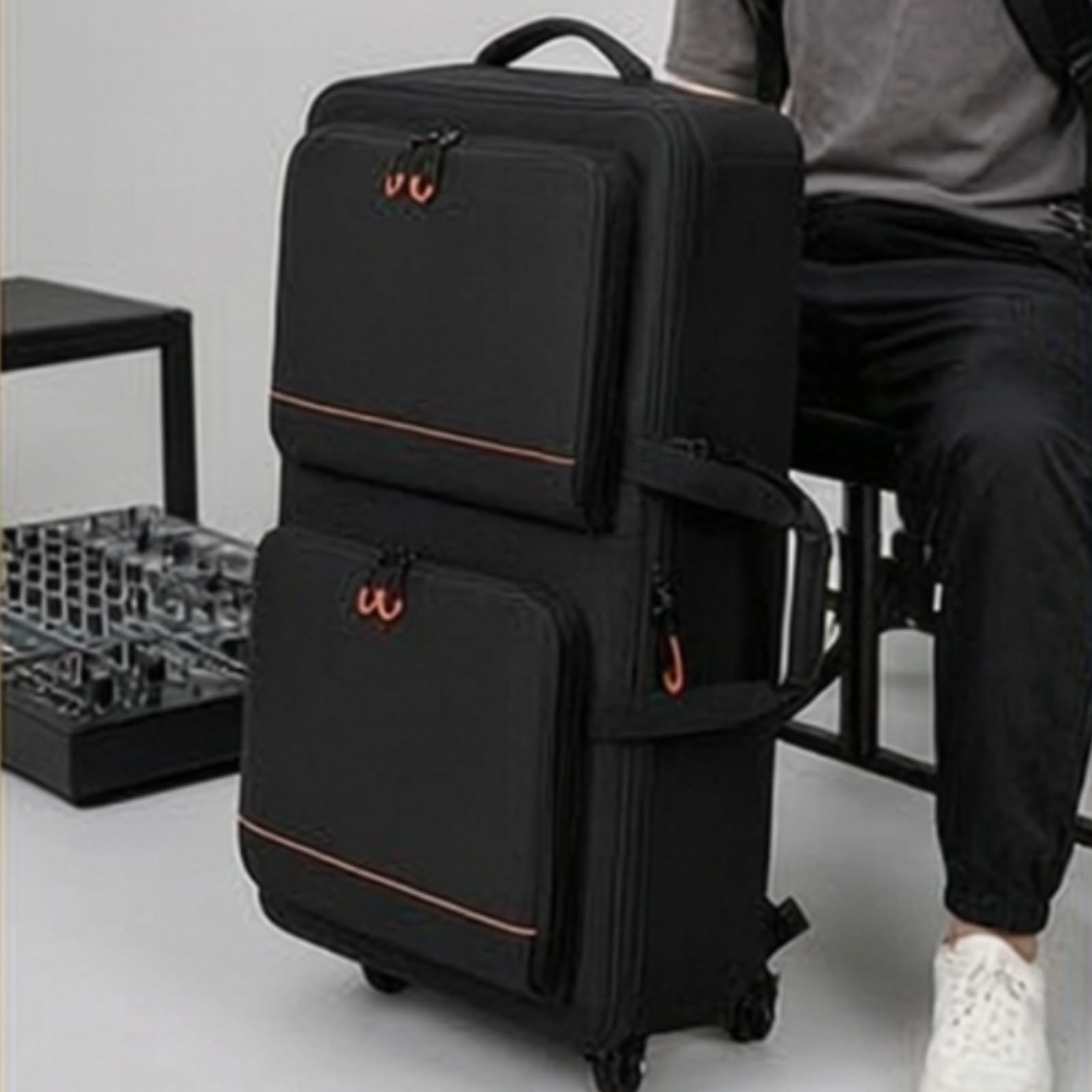 Zaino con Scomparto Anteriore Imbottita Borsa Robusta Custodia per Musicisti, Concerti