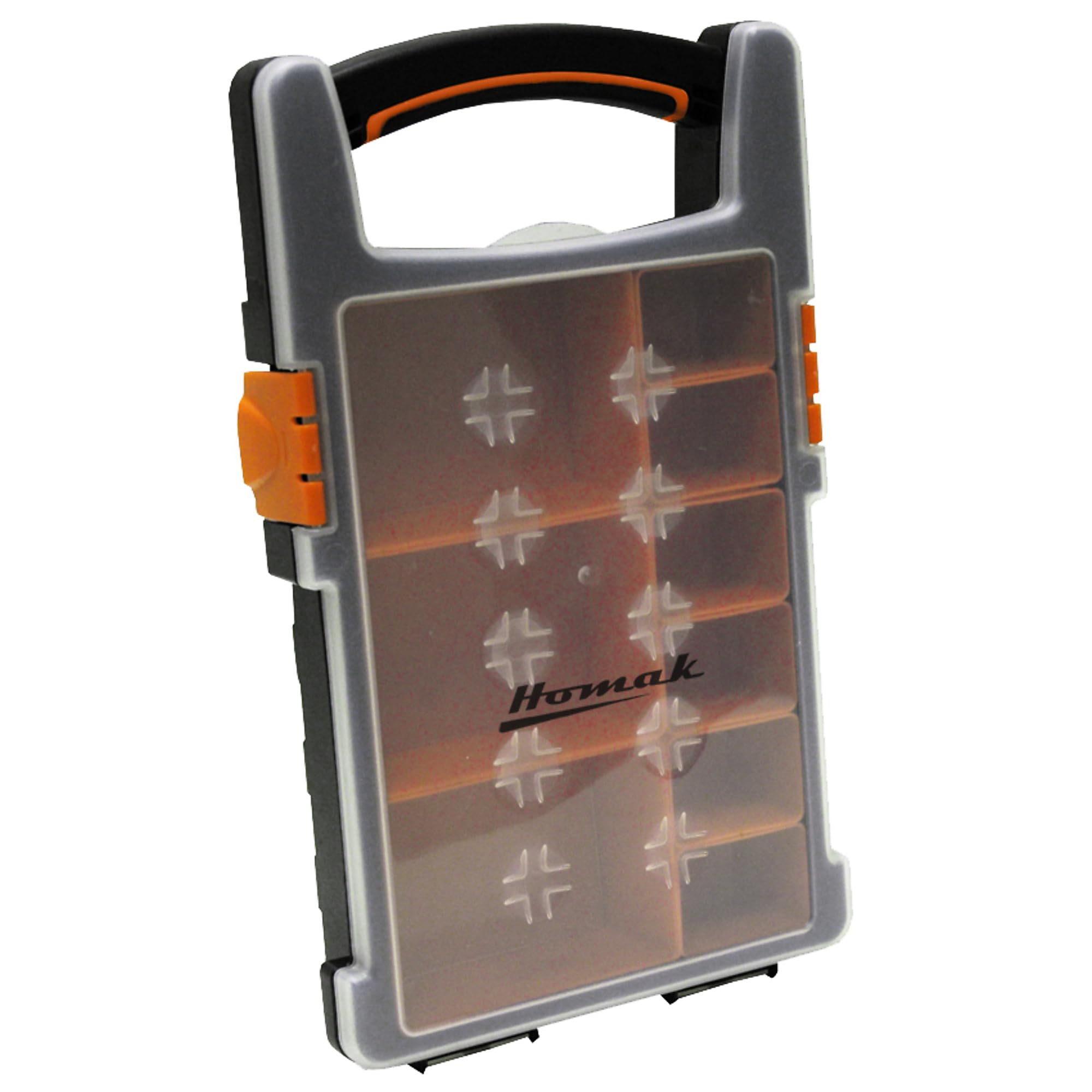 Homak HA01109225 plastikowy organizer z 9 wyjmowanymi pojemnikami