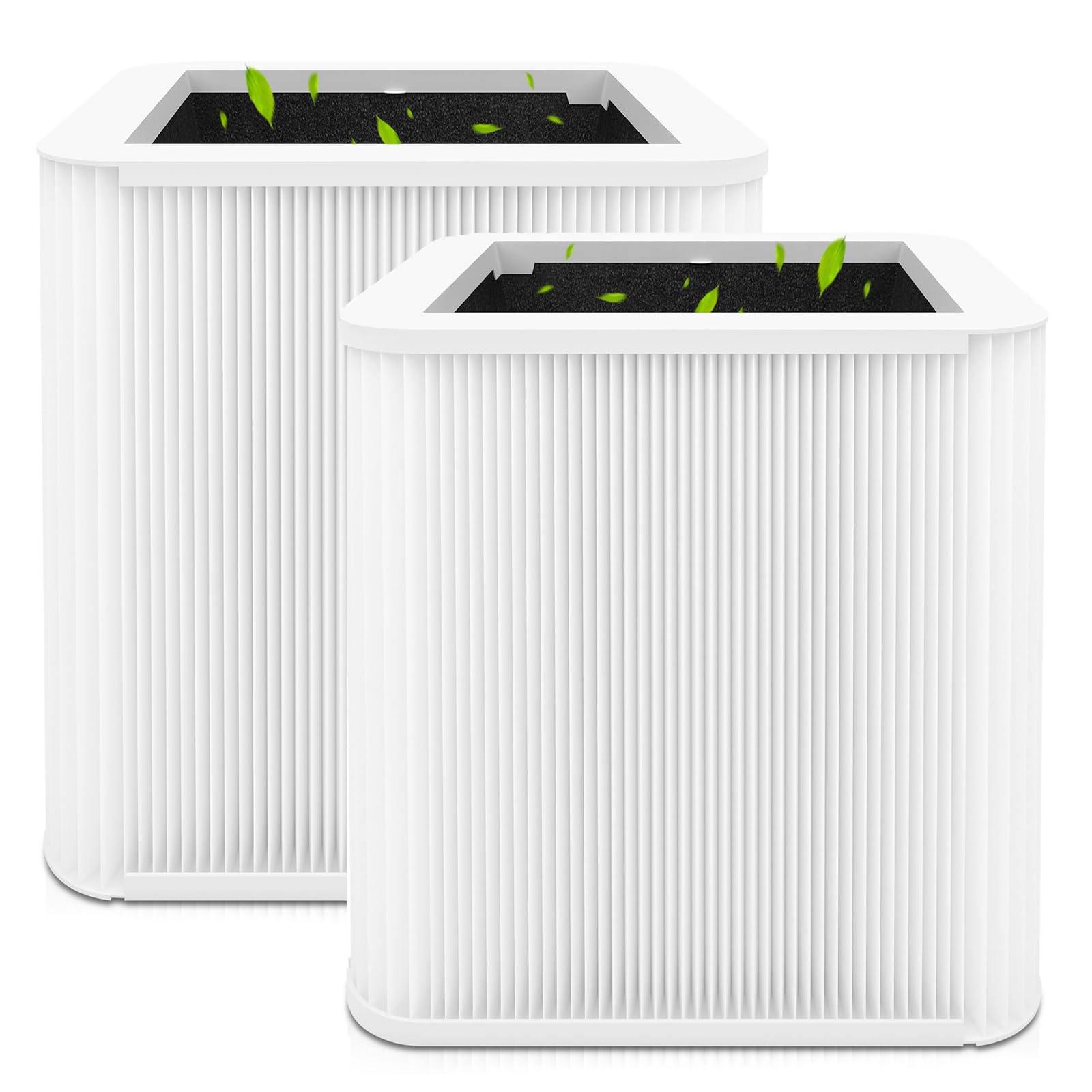 2 Pack 211+ Filter Replacement Compatible with 211+ Air Purifier, 2-in-1 H13 211+ HEPA Filter and Activated Carbon Filters