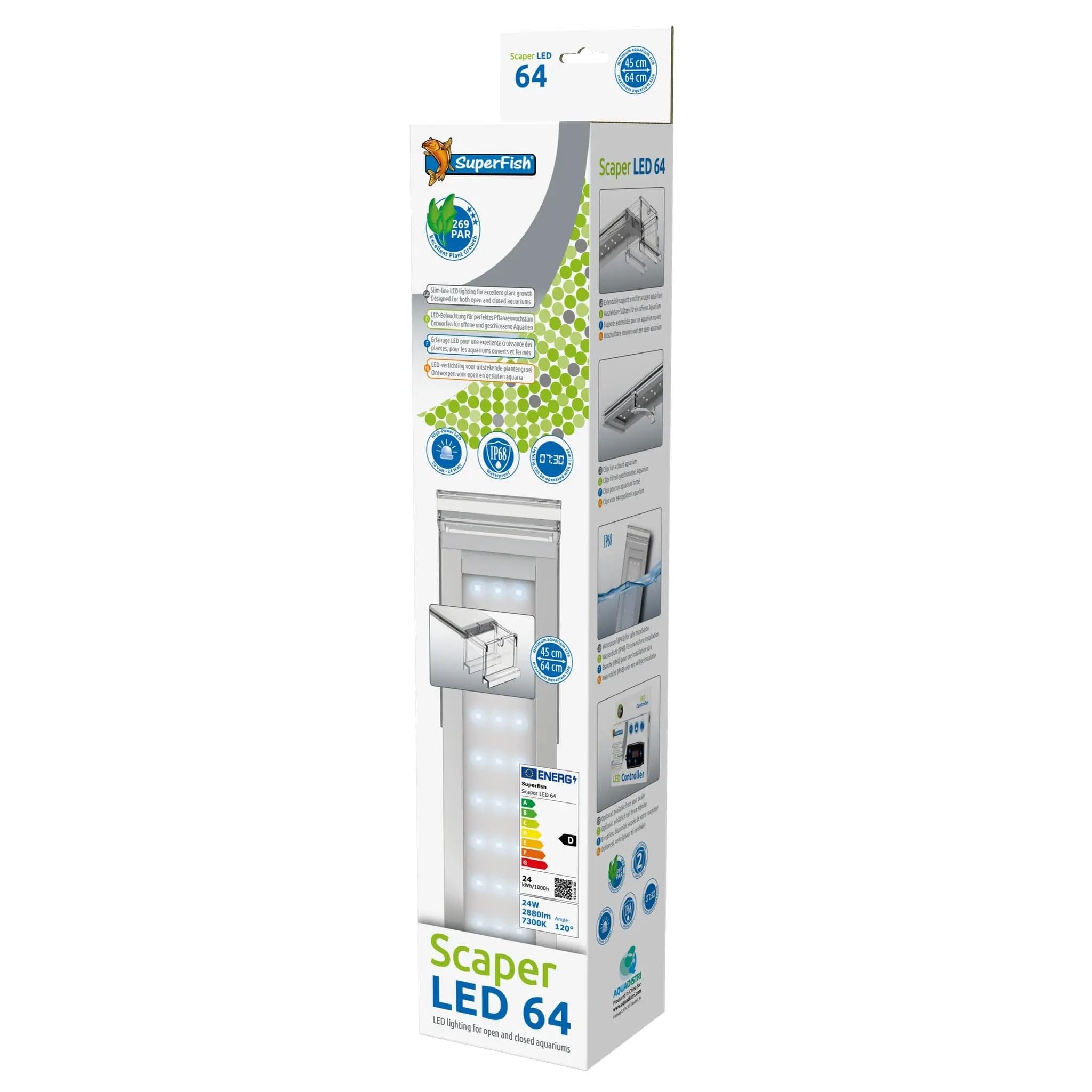 Superfish Scaper LED 64 - Rampe LED de 45 à 64cm
