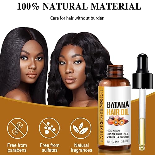 Miniatura 4 de Mysense Batana - Aceite natural para el crecimiento del cabello con aceite de ricino orgánico y coco para mujeres y hombres, suero hidratante y