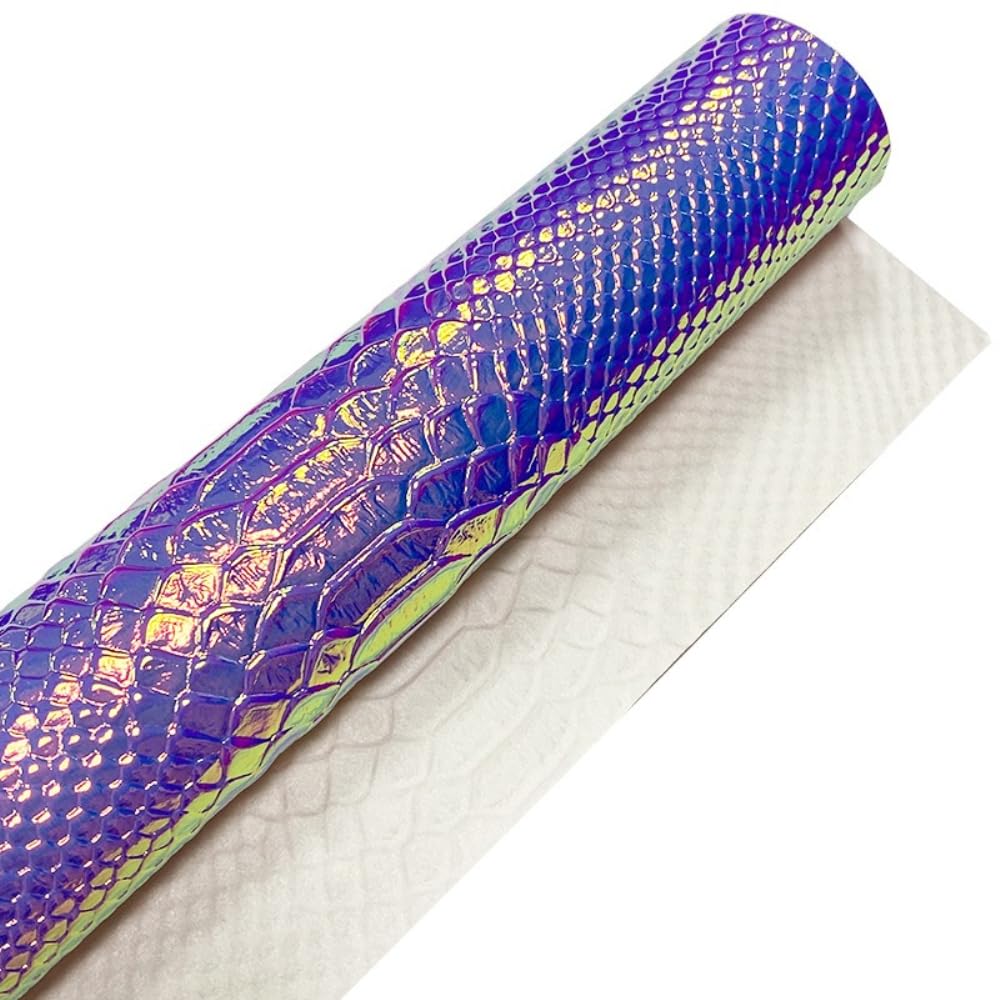 Wambere 5 unidades, tamaño 30 x 135 cm, piel sintética, piel sintética de poliuretano, multicolor, arcos de piel sintética con estampado de serpiente, para pendientes, lazos para el pelo y proyectos