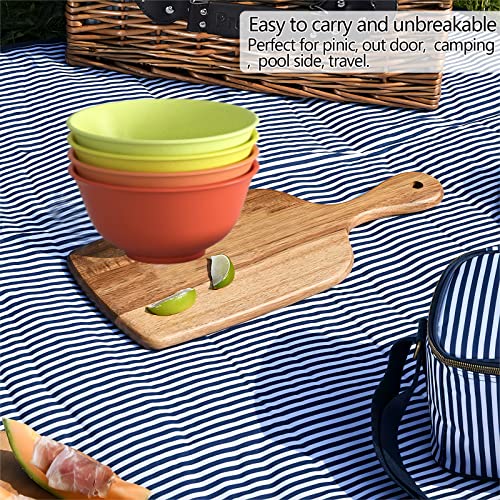 [Set Of 6] 27 Oz Unbreakable Cereal Bowls Reusable Wheat Straw Fiber Bowl Sets - Dishwasher & Microwave Safe Bowl Bpa Free - For Cereal, Fruit, Rice And Snack Ect. #TOP4