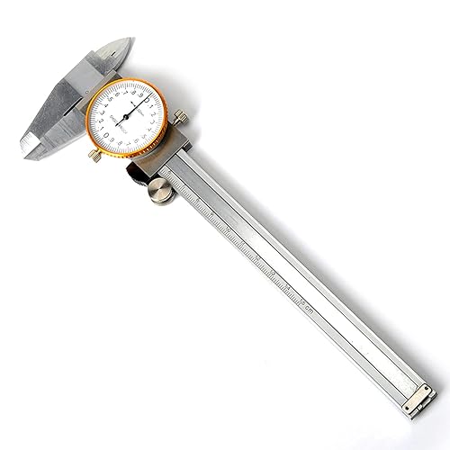 Utoolmart Calibre Vernier profesional, calibre Vernier de esfera de precisión de 0.001 in, calibre Vernier de 5.906 in, color plateado con estuche