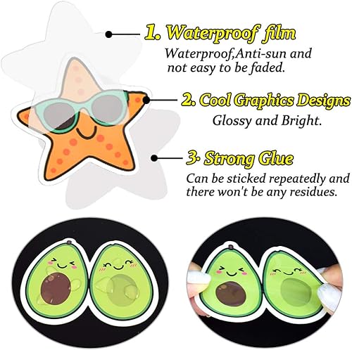 Miniatura 3 de Calcomanías VSCO para botellas de agua y termos, impermeables, para niños y niñas, así como niñas adolescentes, 50 unidades