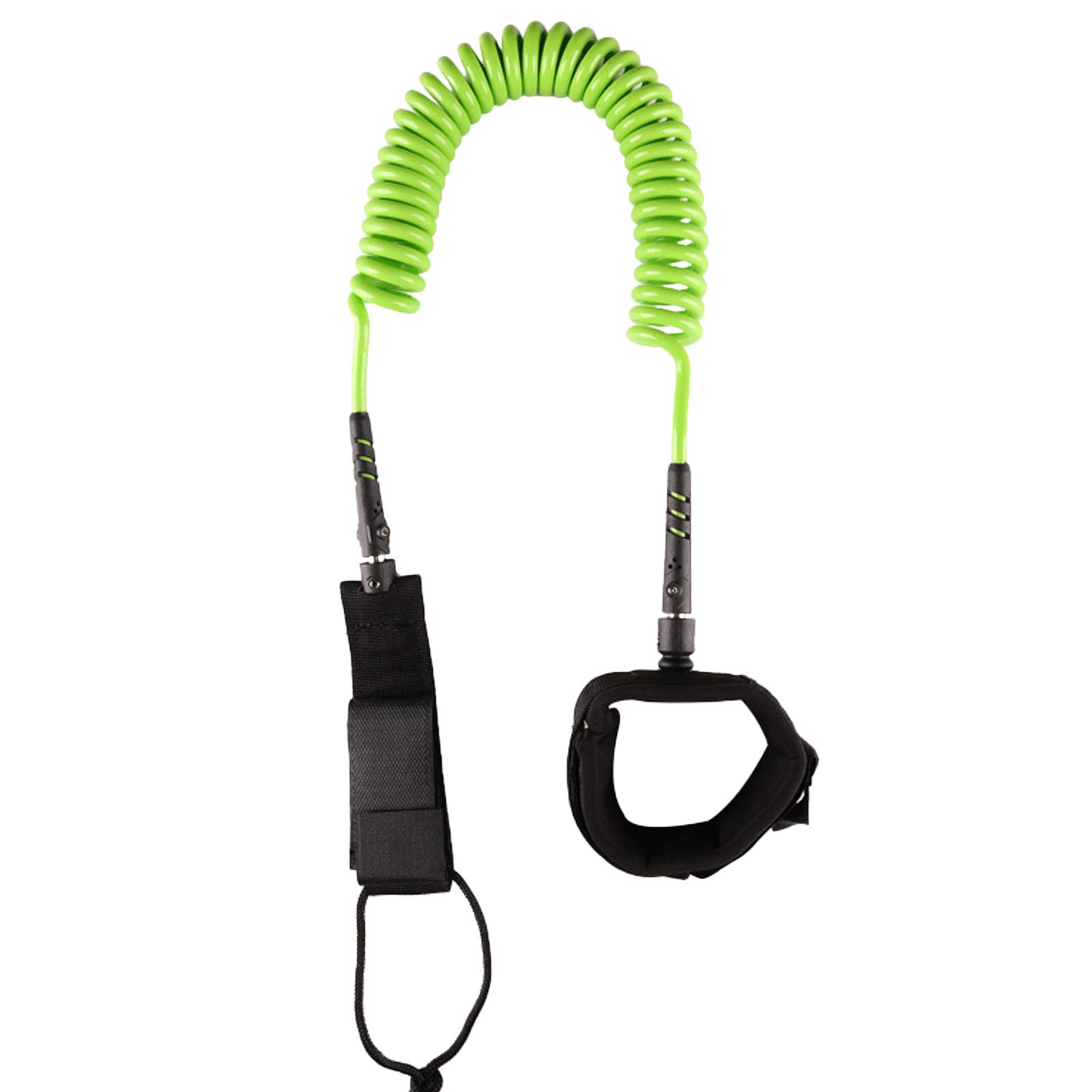 Correa de Tabla de Surf,10 Pies 7 Mm TPU en Sup Espiral Stand Up Paddle Board y Correas para Tablas Surf,Cuerda Pierna Acolchada Correa para el Tobillo,Doble Riel Giratorio,para Todas Las Tablas Surf
