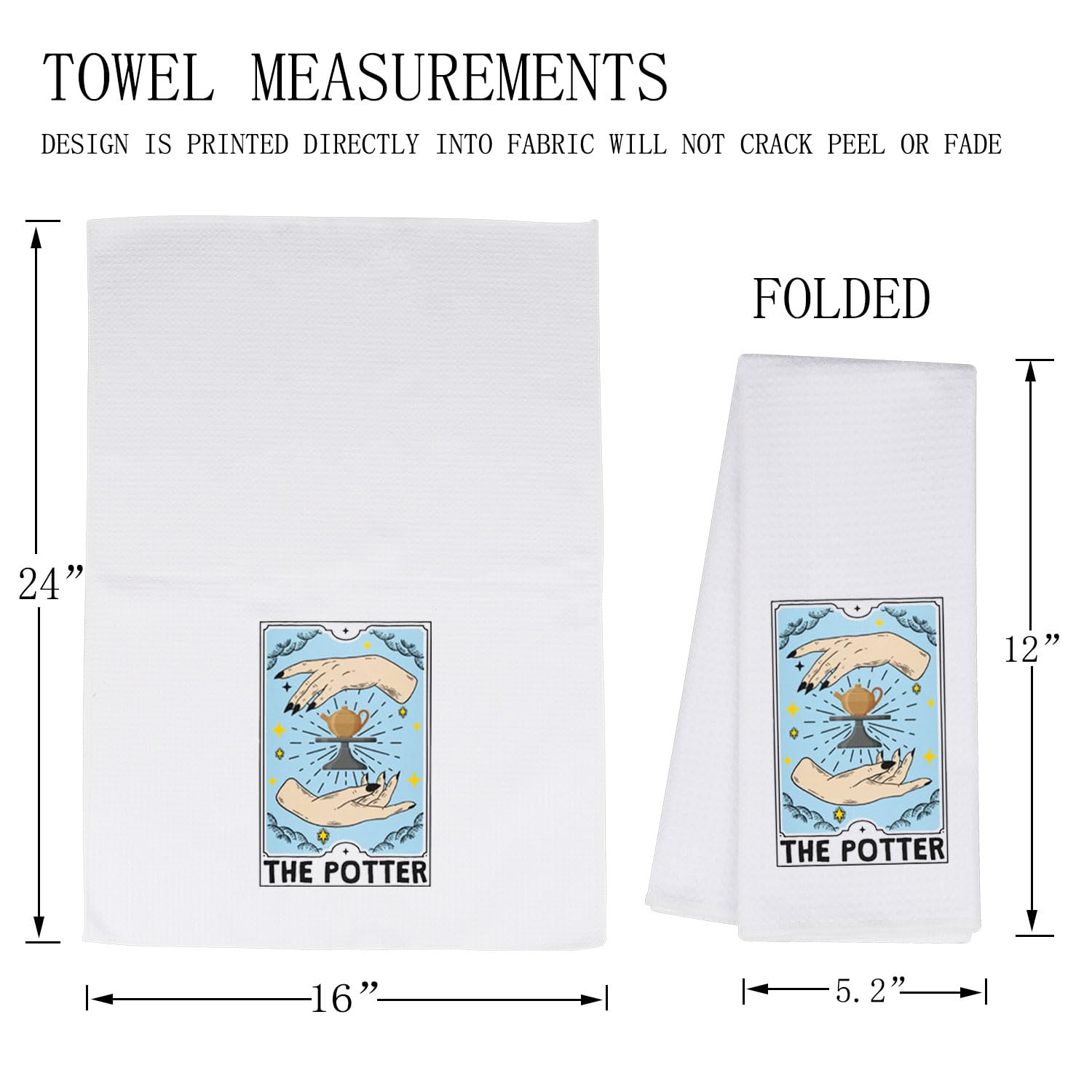 MBMSO Pottery Gifts Ceramic Pottery Towel Clay Pottery Maker Gift for Pottery Lover The Potter Ceramic Artist Gift Clay Towel (Pottery TW)