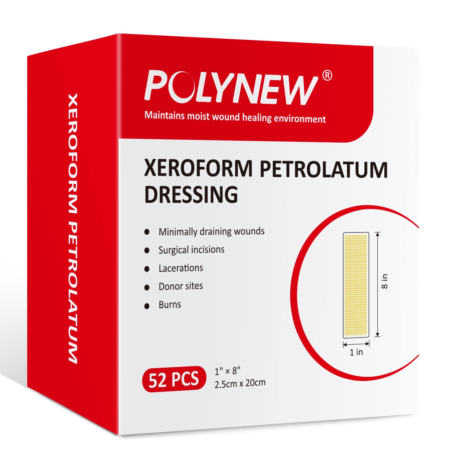 Xeroform Petrolatum Dressing 2"x2", 28 PCS Non-Adherent Gauze for Low Exudating Wounds, Fine Mesh Gauze Pads for Burns, Abrasions, Lacerations, Skin Grafts and Surgical Incisions — Amazon image 11