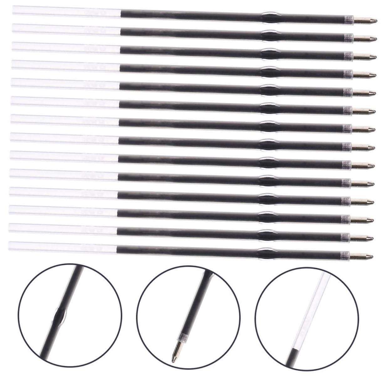 Angoily 3 Ensembles Recharge À Séchage Rapide Recharges De Stylos À Écriture Lisse Remplacements De Recharge De Stylo Recharges D'encre Pour Stylo Bille D'acier 200 Pièces * 3