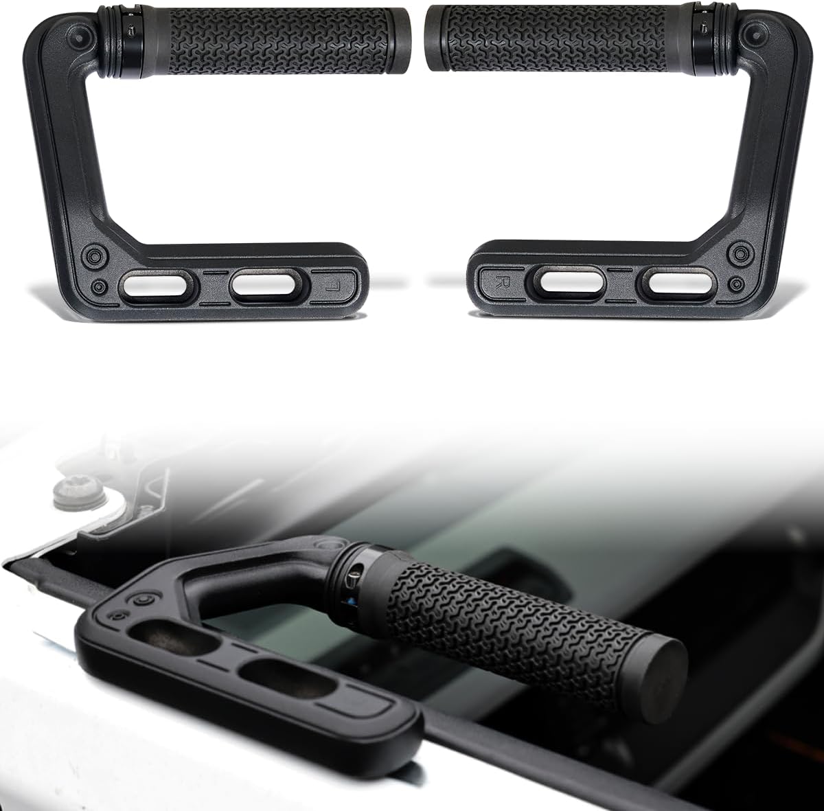 2 Pack Roll Bar Grab Handles for Ford Bronco 2021 2022 2023 2024 2025 2 Door,Replacement for Bronco Interior Accessories(Not Fit Bronco Sport),Black 2PCS