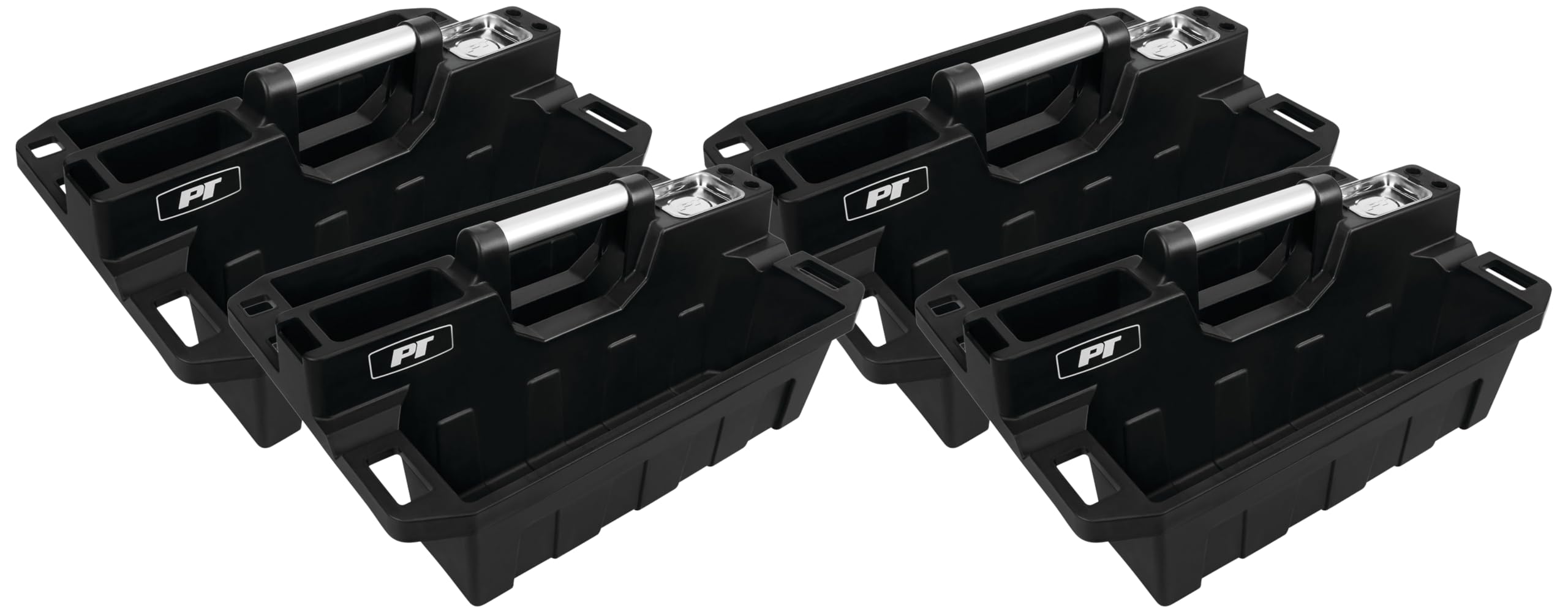 Performance Tool W88995 Portable Supply Caddy and Magnetic Utility Tool Tray,Black (Pack of 4)