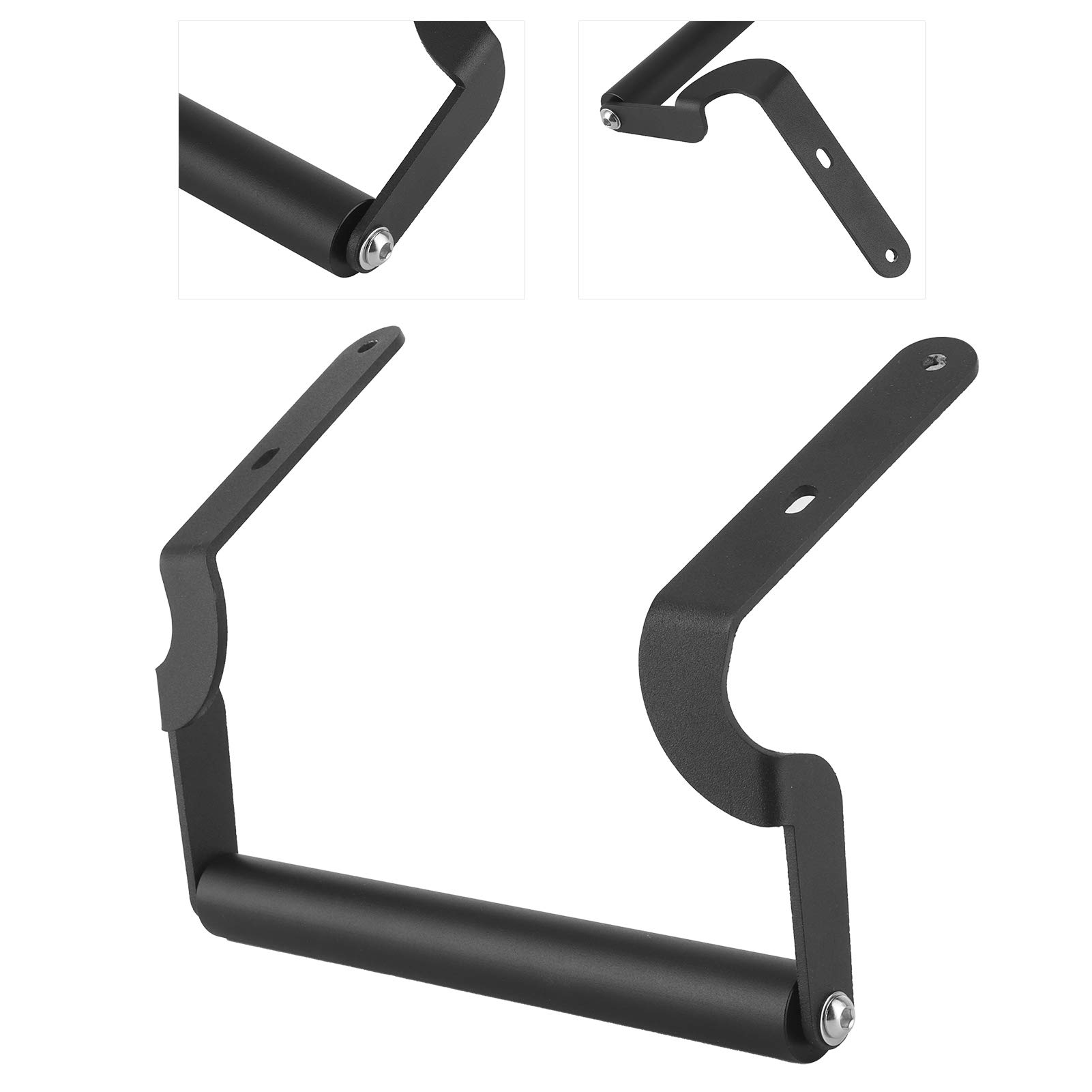 Kit staffa navigazione moto, supporto anteriore GPS per telefono, metallo robusto e durevole nero, supporto universale per smartphone e dispositivi GPS, installazione semplice