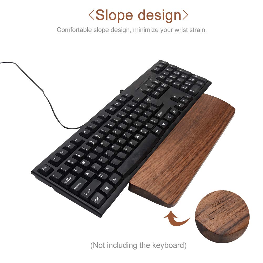 Buy Wrist Rest, Keyboard Wooden Wrist Rest, Black Walnut Wood Keyboard