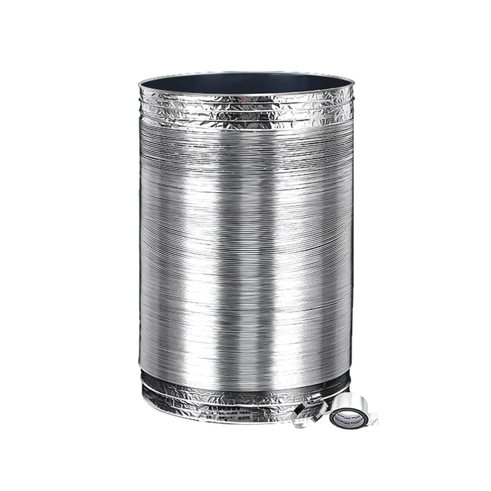 Condotto Flessibile in Alluminio, Tubo Flessibile di Ventilazione in Alluminio a 2 Strati for asciugatrici, cappe da Cucina HVAC, Diverse Dimensioni(5m,200mm)