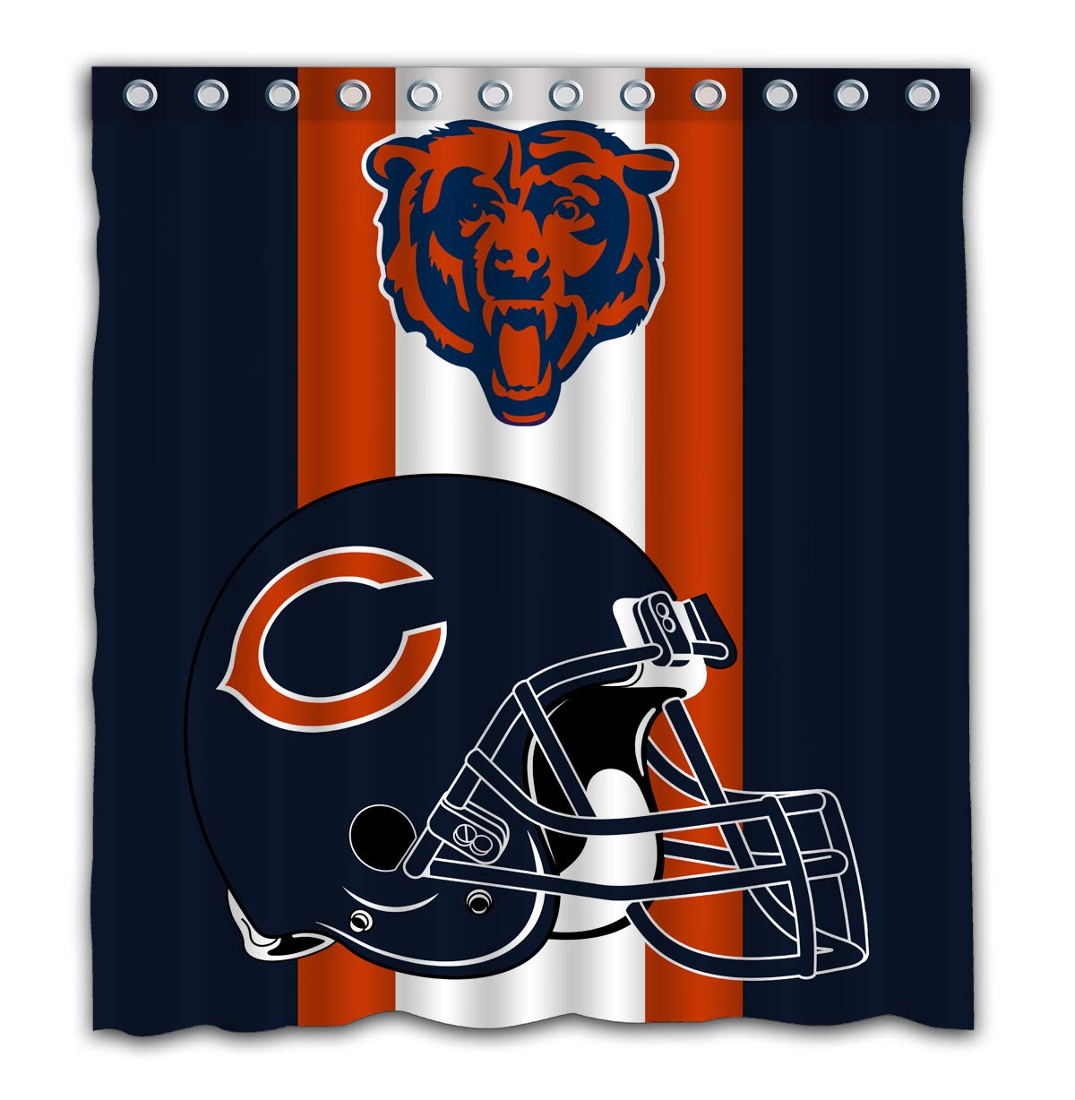 Chicago Bears Bedroom Curtains Curtains & Drapes