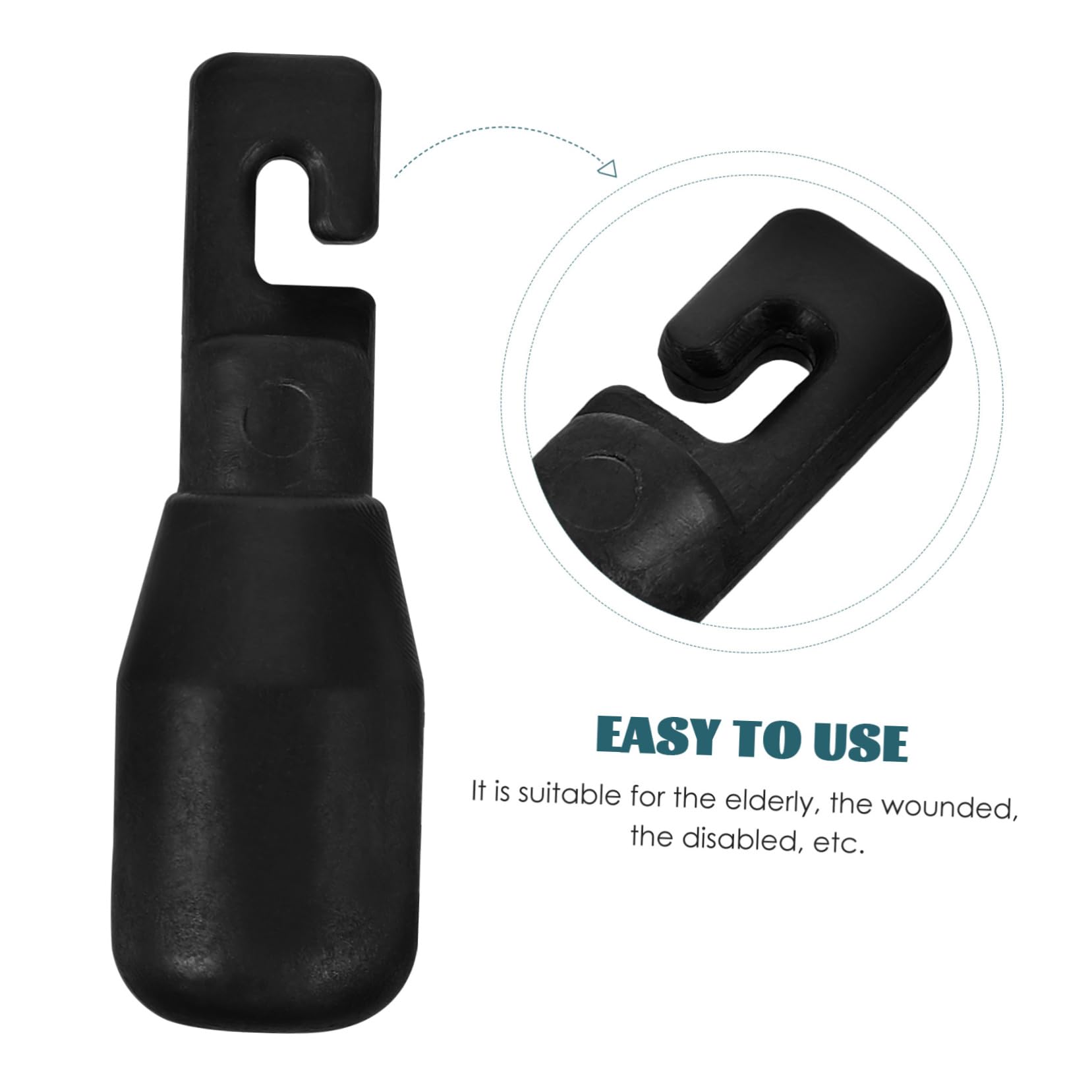 IWOWHERO Cane Head for The Blind Replacement Crutch Pads Walking Cane Tip Blind Stick Hand Grip Crutch Supply Replacement Cane Tip Compact Cane Tip Crutch Tip Crutch Accessory Black Plastic