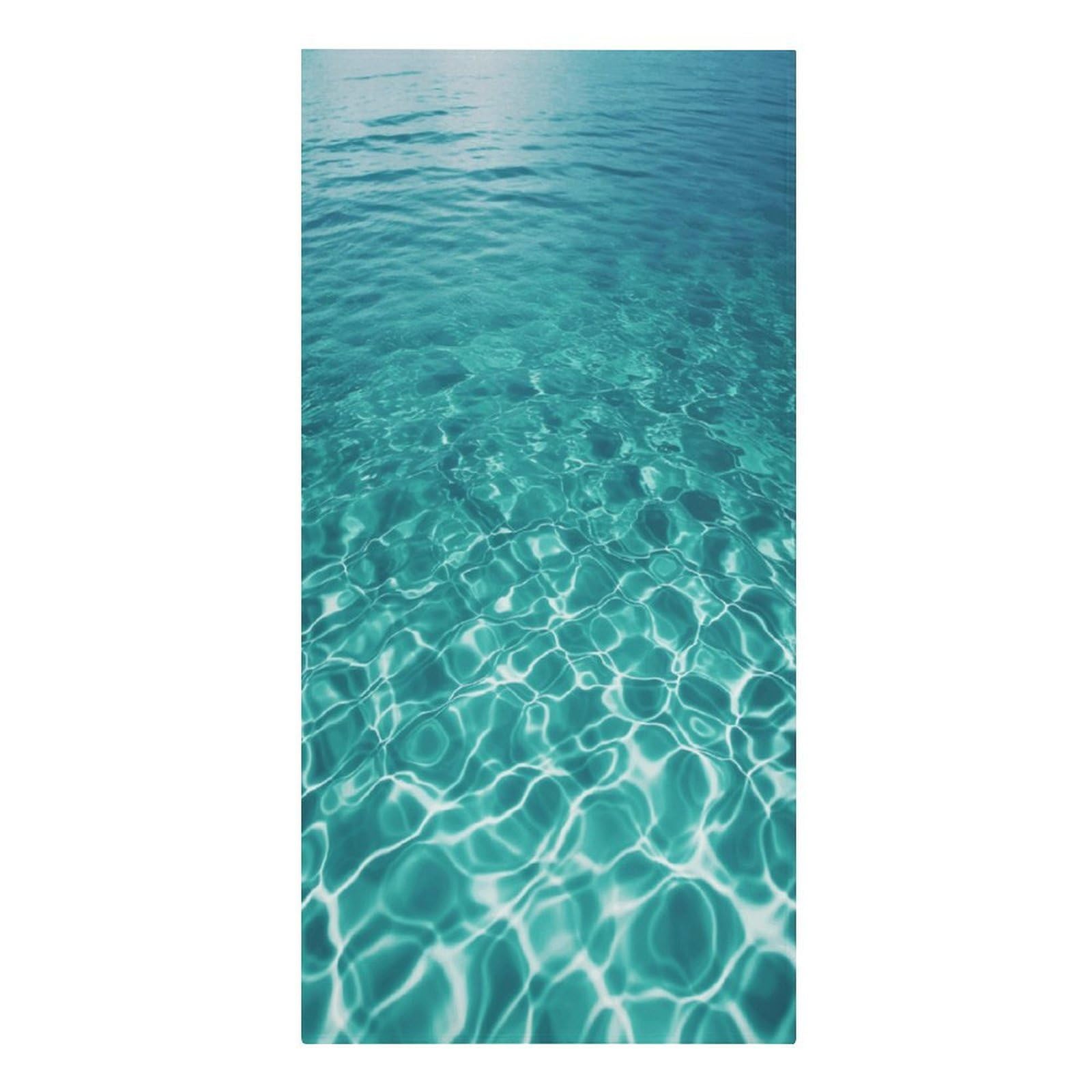 FekiLoot Blue Aqua Pool Water Towels Soft Oversized Beach Towels Absorbent Sand Free Bath Towel Travel Compact Swim Towels Lightweight Quick Dry Pool Towel Large Beach Blanket 30" X 61"
