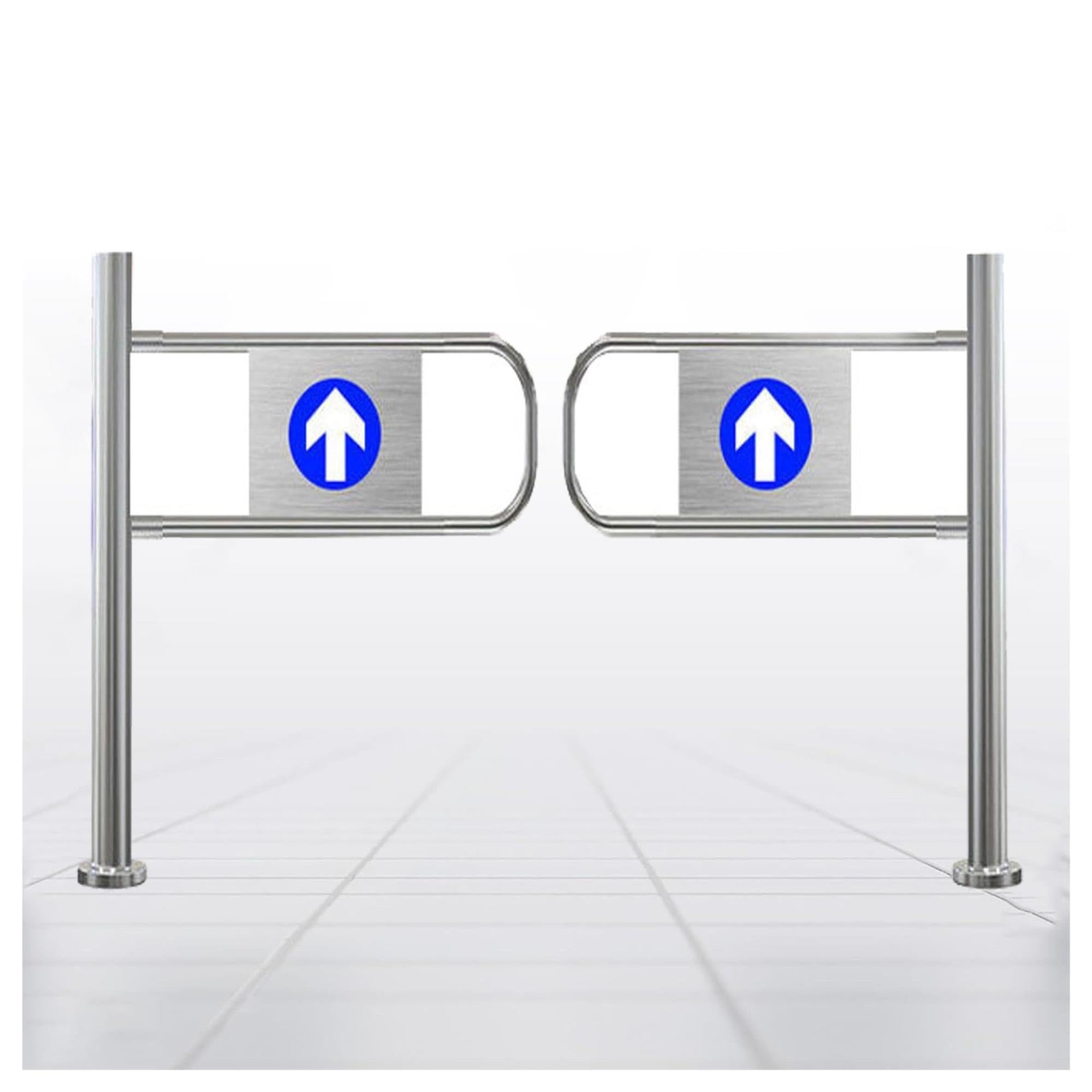 Porta di sicurezza d'ingresso automatica unidirezionale Porta battente in metallo da 100-200 cm cancello battente(180 * 100cm)
