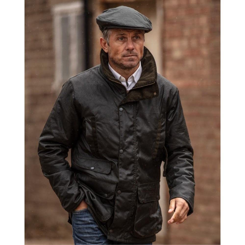 Walker and Hawkes - Chaqueta Hawthorn con Acolchado Ligero para Hombre - Abrigo con Tejido Encerado