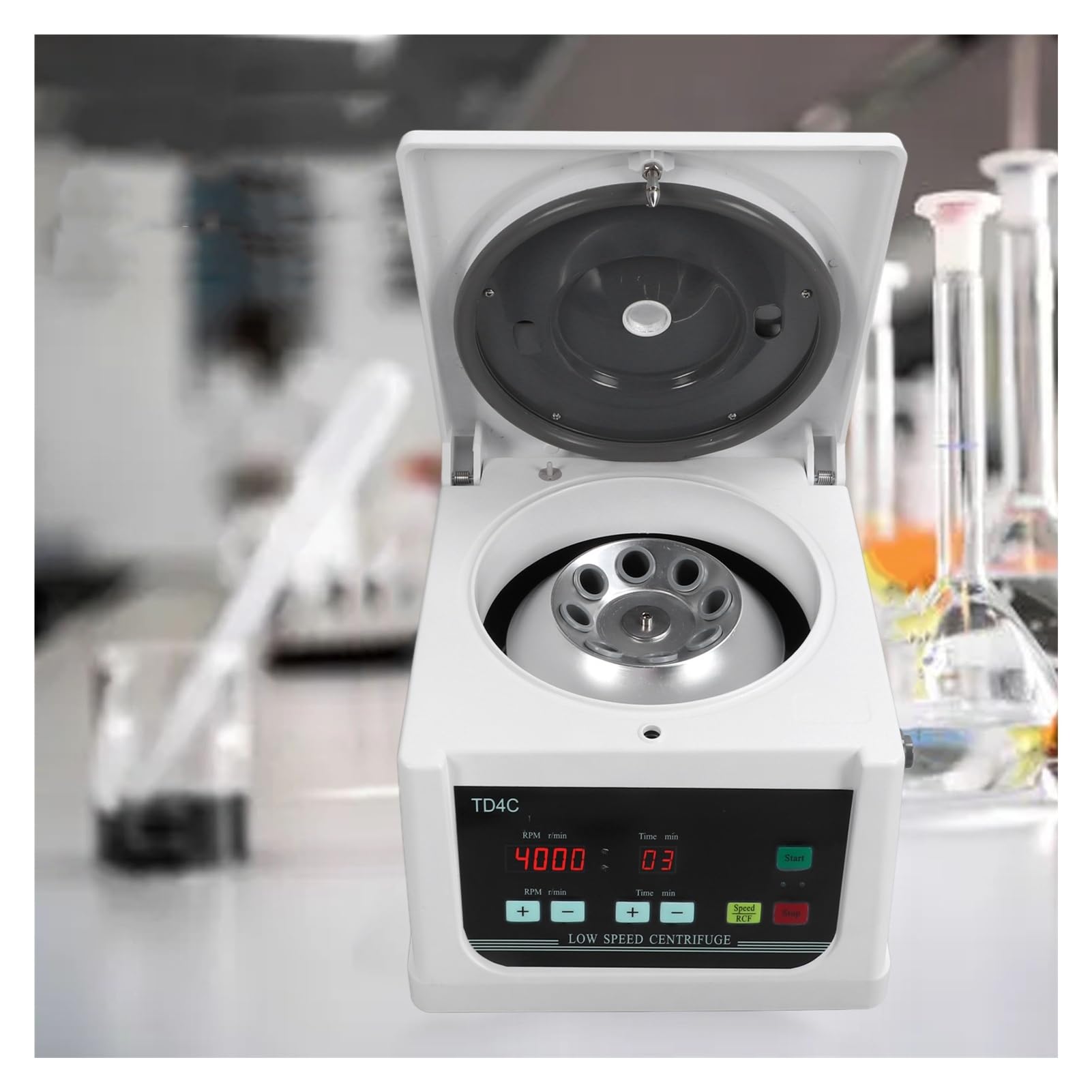 Máquina centrífuga de escritorio TD4C, 8x10/15ml, 2200xg, 4000r/min, pantalla LCD, centrífuga de sobremesa de laboratorio con temporizador Control de velocidad