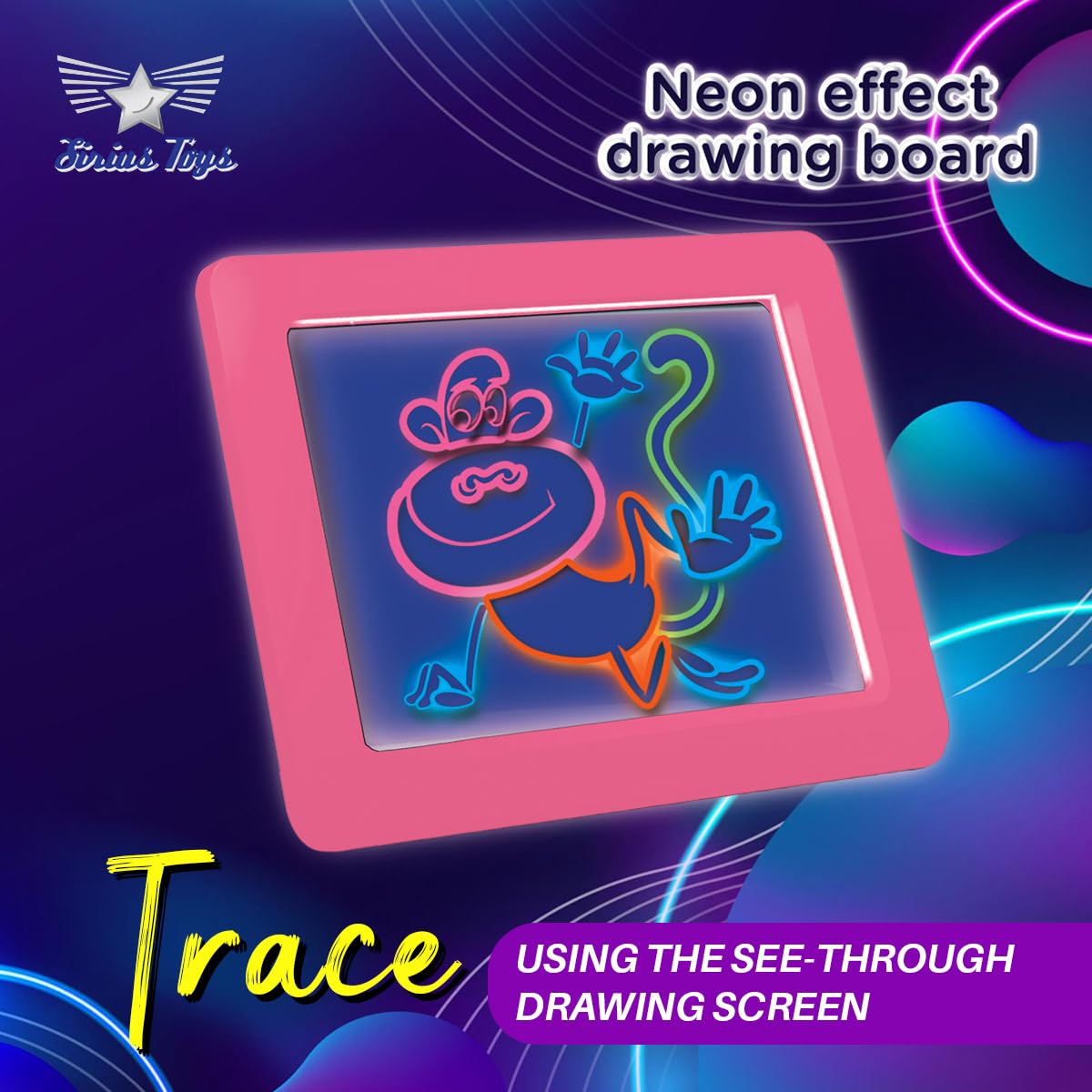 Sonic Led Glow Art Neon Effect Drawing Board – V2, Magic, Sketch, Doodle, Art, Write, Pad, Learning Tablet, Light Up LED Glow Board India Toy for Kids Voice Activated – BIS Certified (Pink) Sonic Led Glow Art Neon Effect Drawing Board – V2, Magic, Sketch, Doodle, Art, Write, Pad, Learning Tablet, Light Up LED Glow Board India Toy for Kids Voice Activated – BIS Certified (Pink)