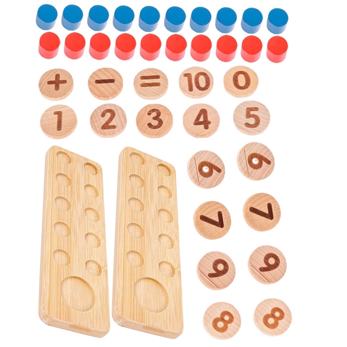 iplusmile Juguete de Madera para Contar, Juego de 10 Piezas, Niños
