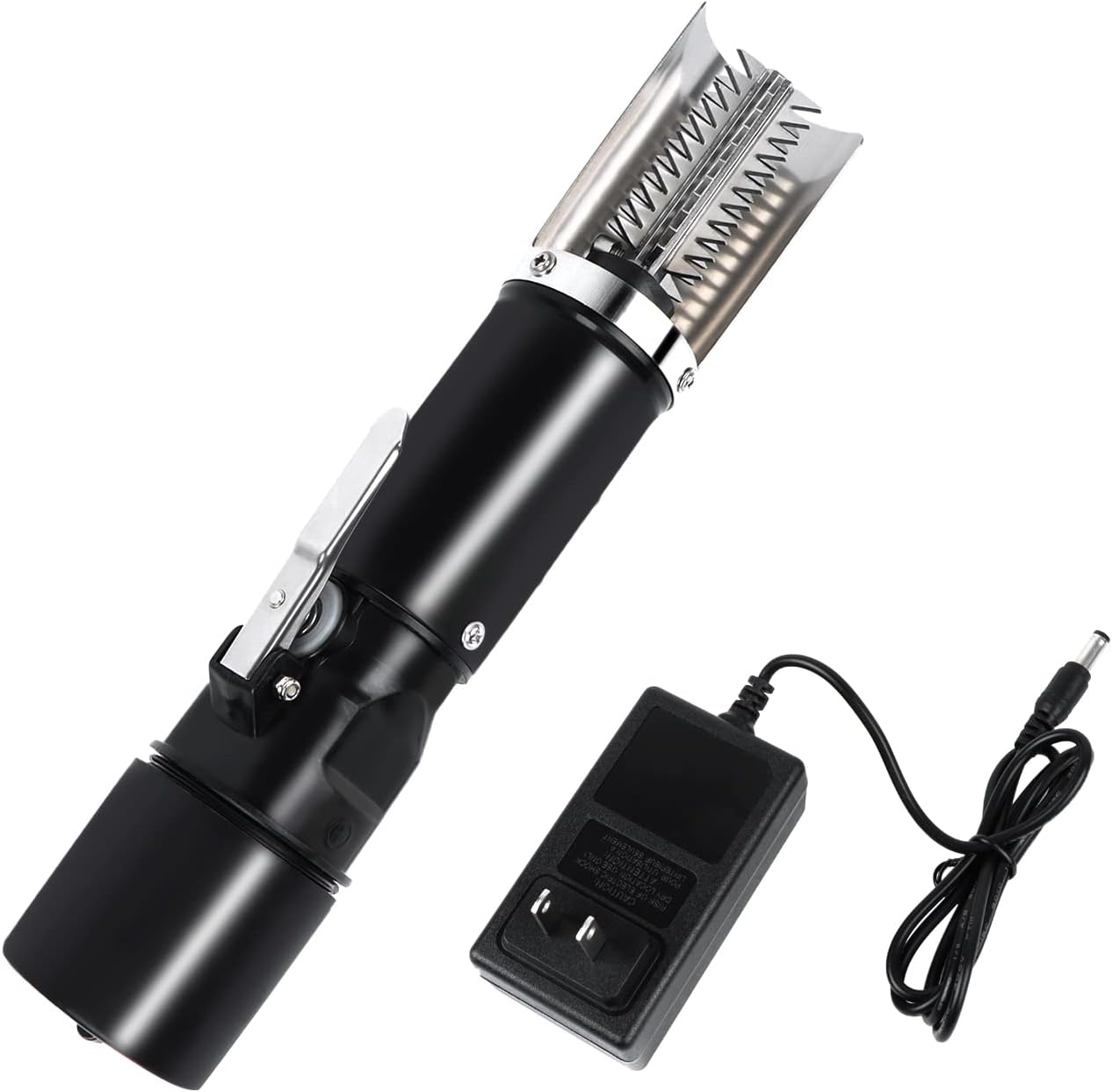 Black Electric Cordless Fish Scaler, Powerful Fish Scale