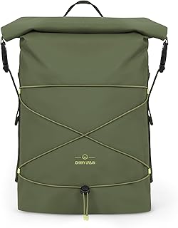 Johnny Urban Dry Bag Wasserdicht Grün - Myles - Wasserdichte Tasche 20L - Seesack Rolltop Rucksack für SUP, Outdoor, Strand, Kanu - Wasserfester Packsack