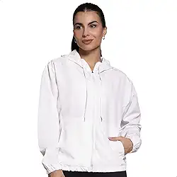 Jaqueta Corta Vento Feminina Impermeável Capuz Bolso Selene