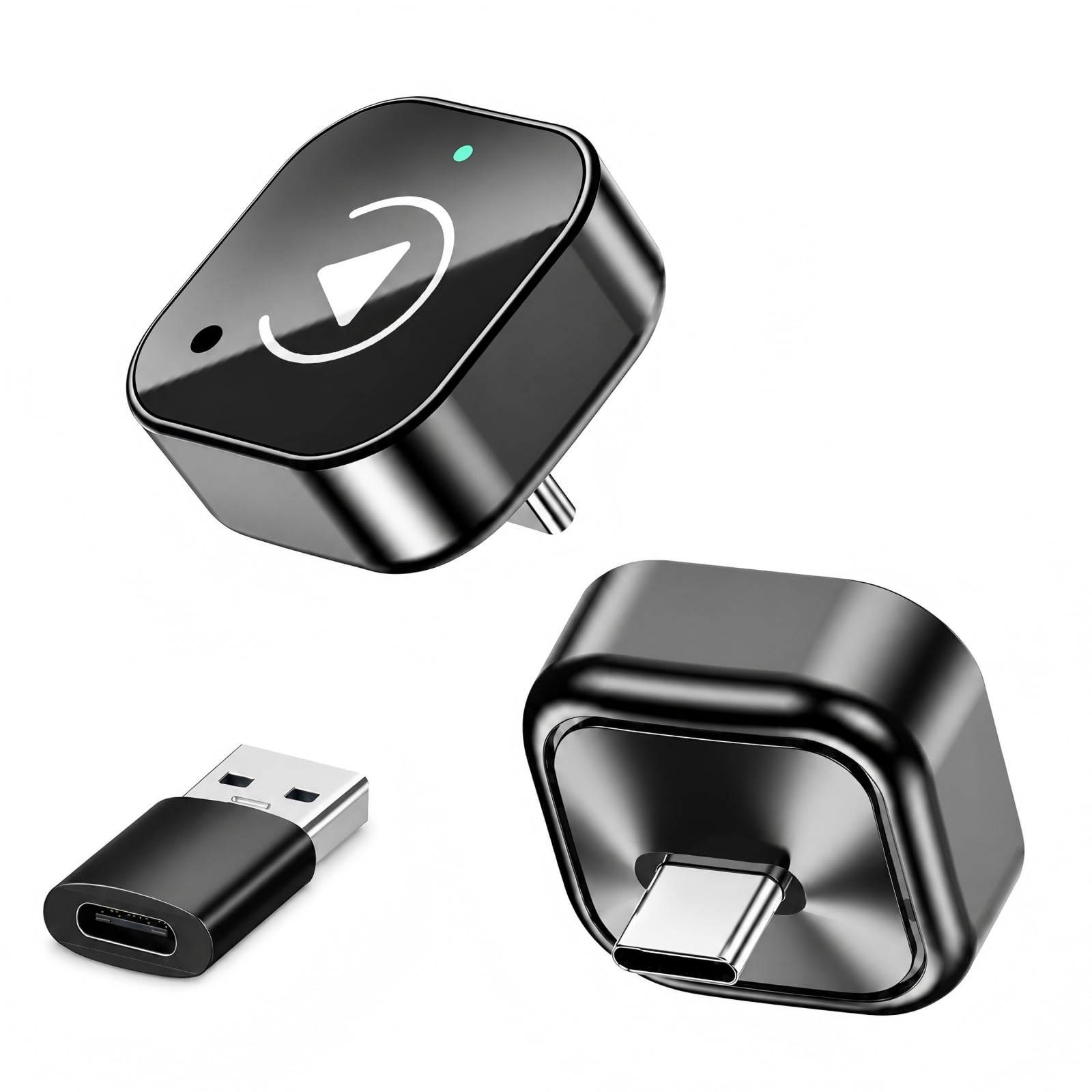 USB-C Wireless CarPlay & Android Auto Adapter, Plug-in Dongle Converts Factory Wired CarPlay/Android Auto to Wireless (Gloss Black, USB-C)-image-47