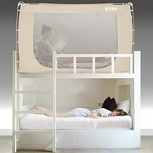 Bed Tent Bed Canopy BunkTwin Size Tents for Adult and Kids- Original Design Portable Dream Tent Indoor Sleeping Tents 70% Blackout with 3 Doors Breathable Big Space Tents