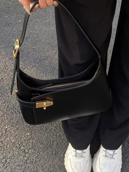 Shoulder Bag for Women Small Black Purse Mini Handbags PU Leather Underarm Bag - Present for Christmas, Birthday and Valentine3