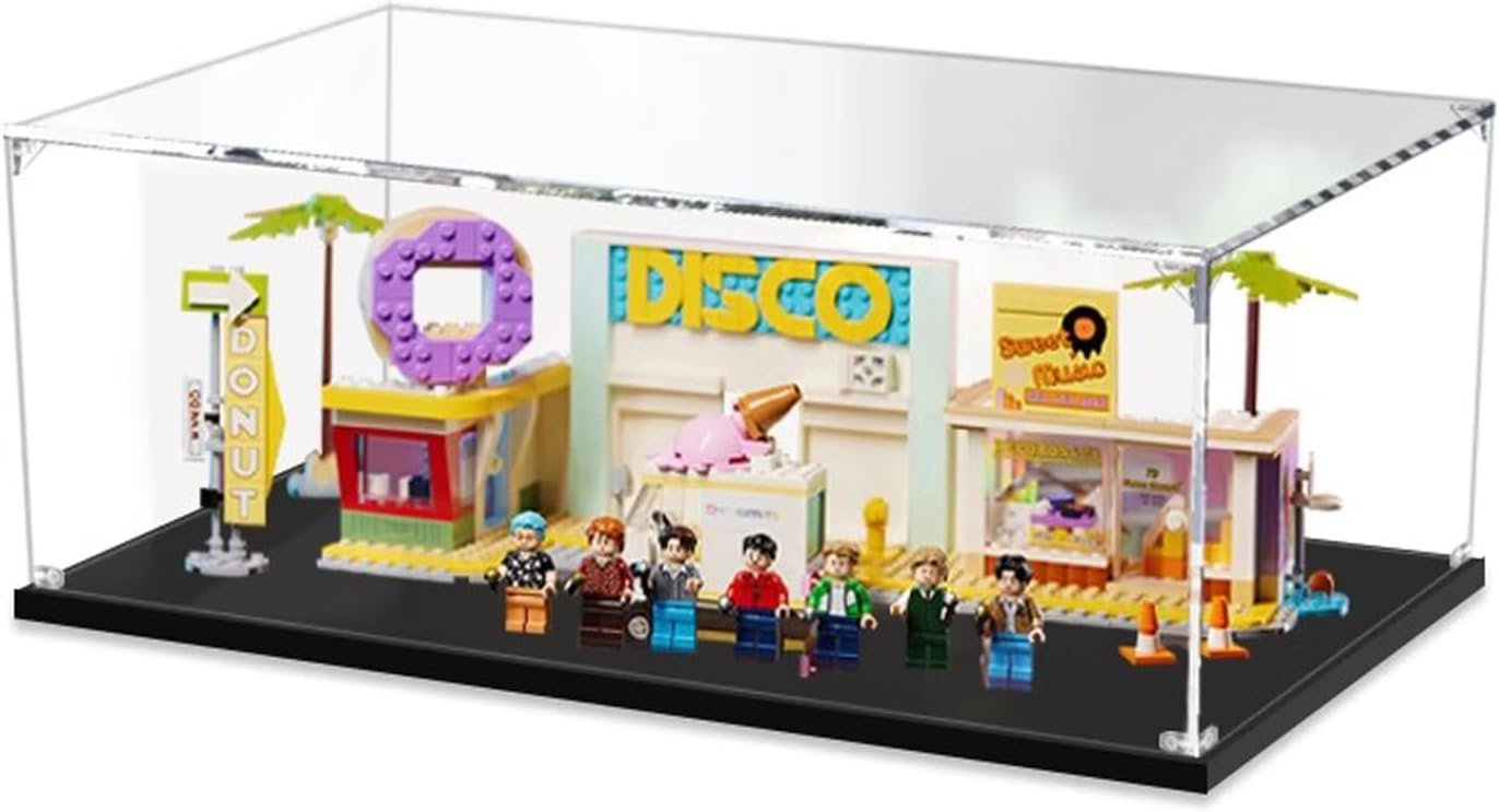 Acrylic Display Case Box Suitable for Lego 21339 BTS Bulletproof Youth League.Display box Used for Model display dustproof collectible Storage (Model not included. 3mm) (transparent)
