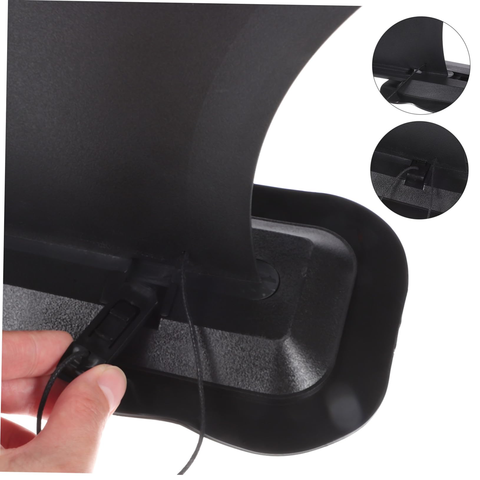 Aileron de Planche de Surf Amovible en PVC Noir 3 Pcs, Aileron de Suivi pour Kayak et Canoë, pour Fête Estivale et Sports de Surf