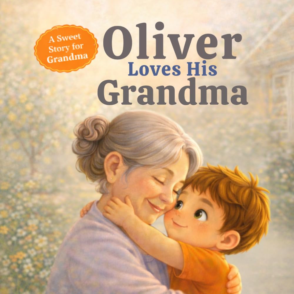 Oliver Loves His Grandma: A Personalized Grandmother Gift Book for Boys (Three Hearts Personalized Baby Name Books (Oliver))