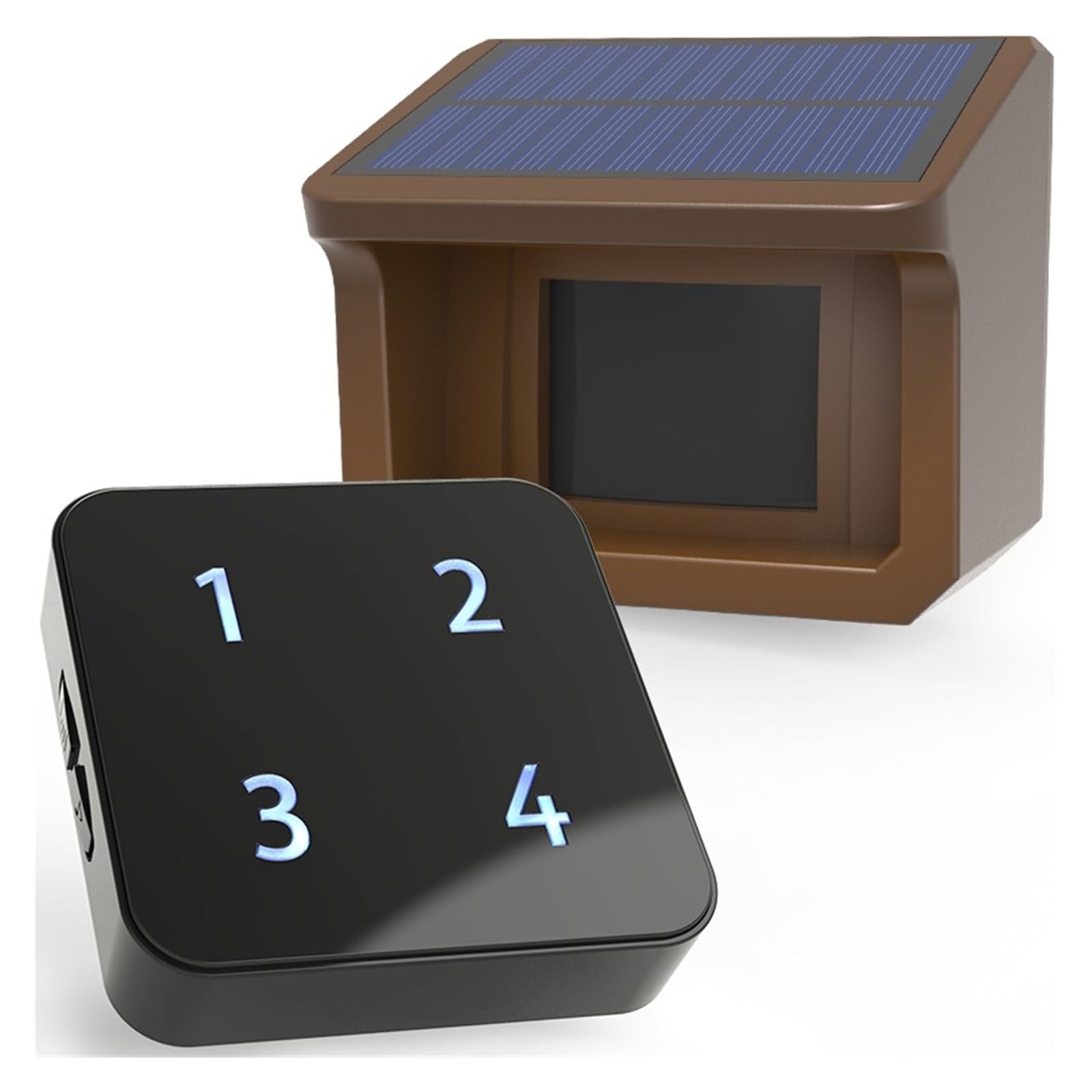800 metri di allarme solare wireless for vialetto sensore movimento e rilevatore esterno resistente alle intemperie sicurezza fai da te per uso fai da te(KIT1)