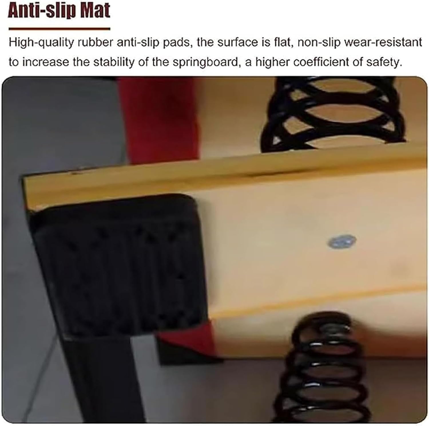 Heavy Duty Gymnastics Springboard for Kids Teen Adults - Anti-Skid Vault Gymnastics Equipment with Steel Spring and Jump Pad for Sports Club/Martial Arts