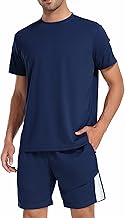 Litherday Completo Sportivo Uomo Estivo con Maglietta a Manica Corta e Pantaloncini con Tasche per Jogging Palestra S-XXL