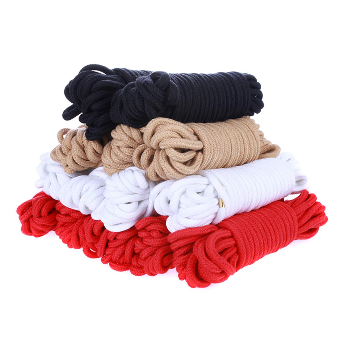 10 Meter Cotton Rope, Multi-Color Soft Rope, Daily Binding Rope, Outdoor Lightweight Camping Rope, Home Essential Tie Rope (Black, 10)