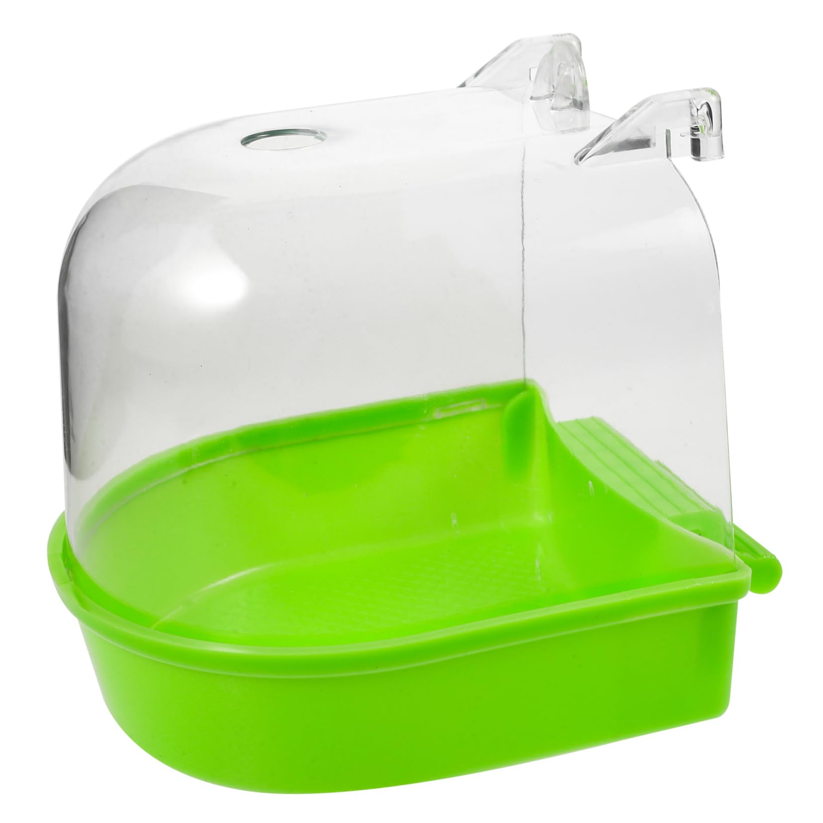 BESPORTBLE 4pezzi Vasca da Bagno per Uccelli Box da Bagno per Pappagalli Vaschetta Appendibile per Pulizia e Divertimento Resistente e Riutilizzabile Accessori per Piccoli Animali Domestici