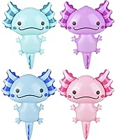 Set of 2 Inflatable Axolotl Pool Toys - 24 Inch Vinyl Floaties & Party Decorations by HAPPY DEALS