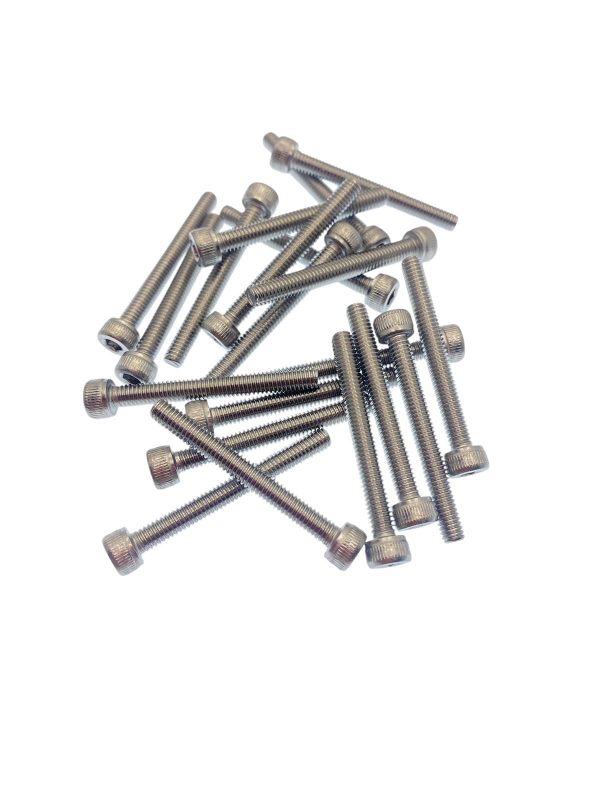 M4 x 35mm Allen Socket Head Cap Screws (20pk), ISO 4762 A2-70 Stainless Steel Allen Hex Drive Machine Screws - Image 2